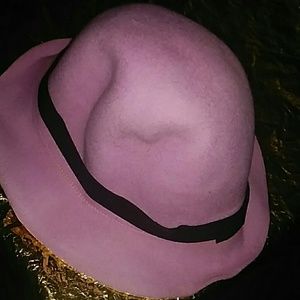 Pink and black Hat